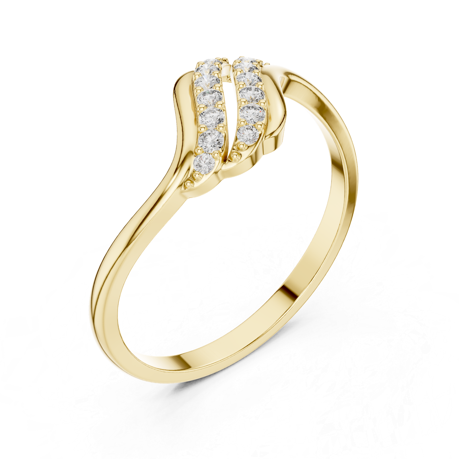 18kt Yellow Gold Ladies Diamond Ring - GJPJLR39