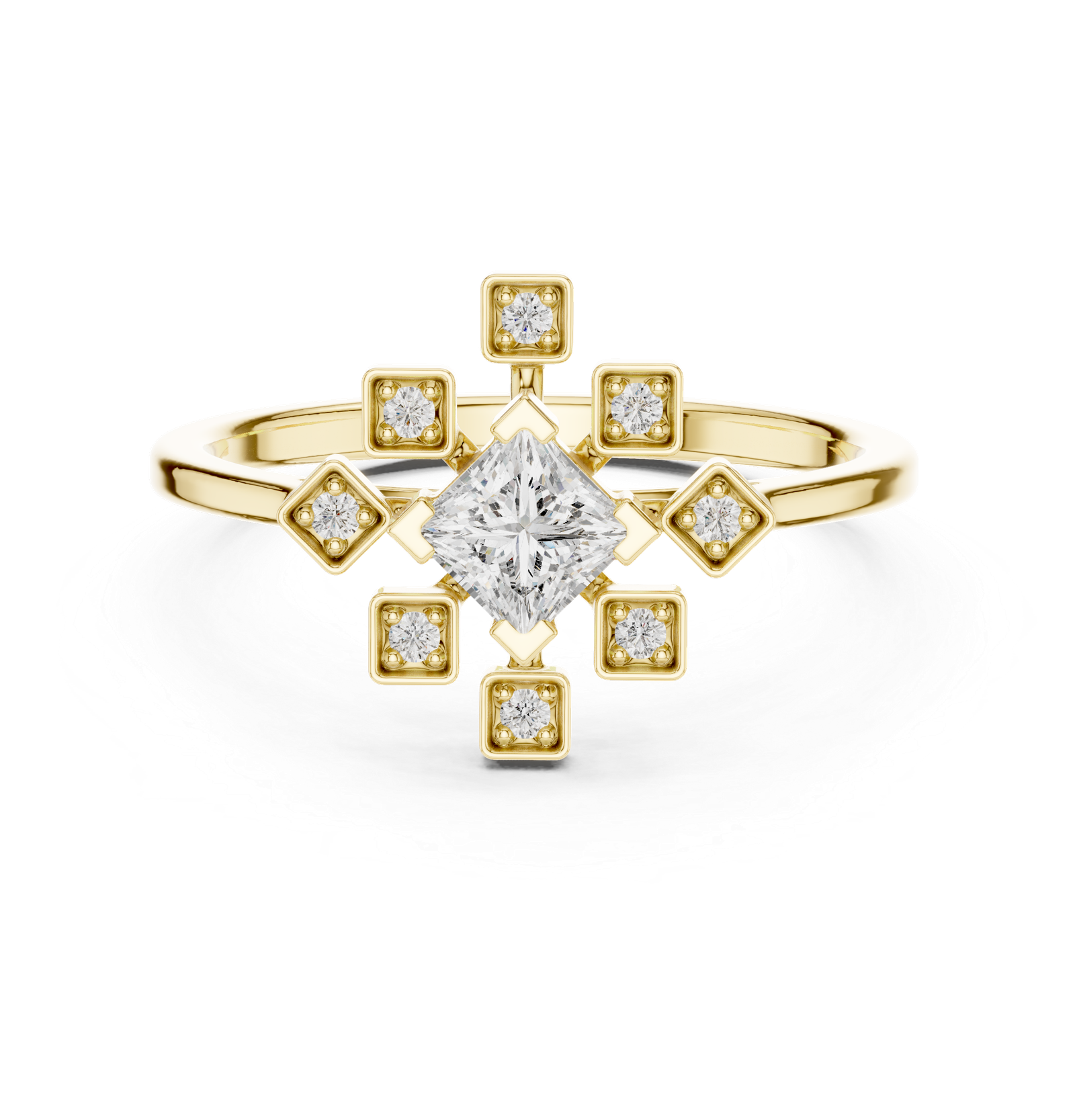 18kt Yellow Gold Ladies Diamond Ring - GJPJLR51