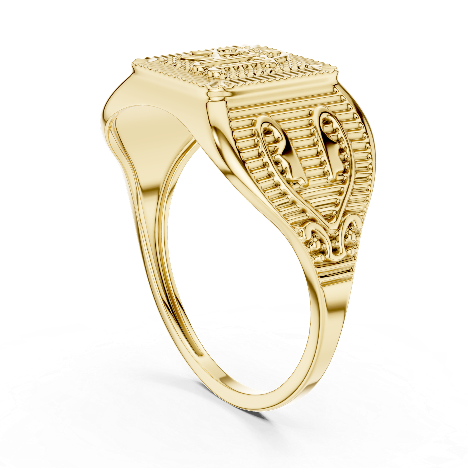 18kt Yellow Gold Men's Diamond Ring - GJPJGR09
