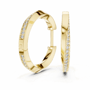 18kt Yellow Gold Diamond Studded Earrings - GJPJER15