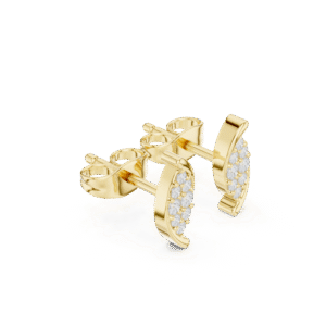 18kt Yellow Gold Diamond Studded Earrings - GJPJER36