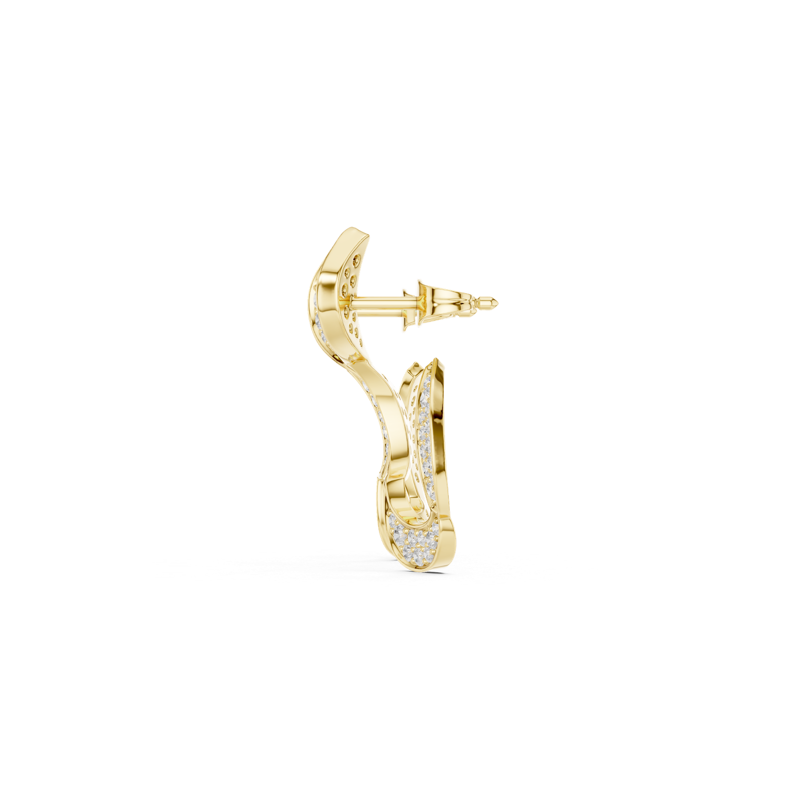 18kt Yellow Gold Diamond Studded Earrings - GJPJER32