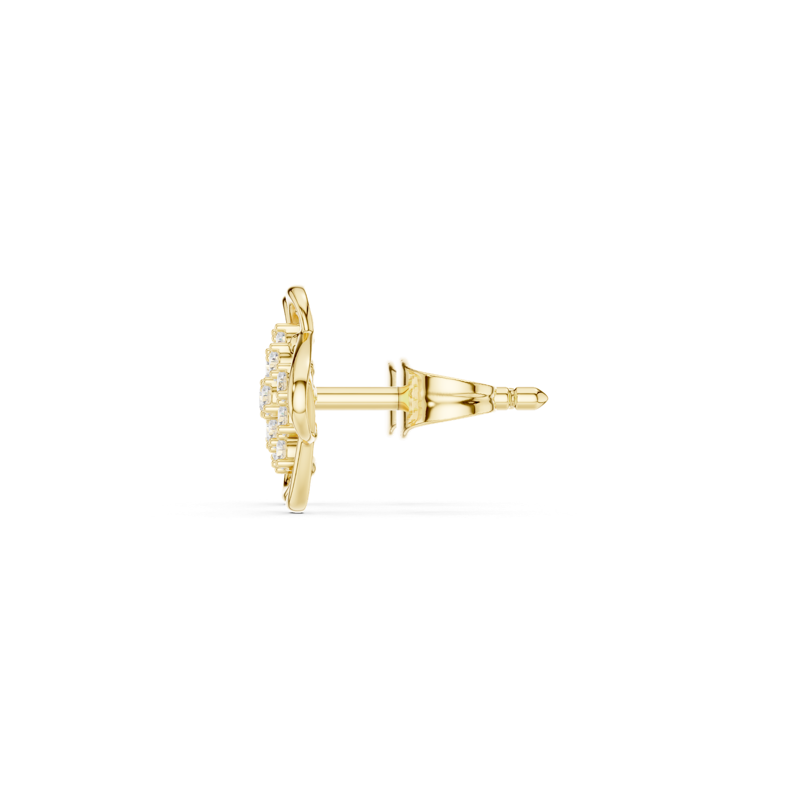 18kt Yellow Gold Diamond Studded Earrings - GJPJER33