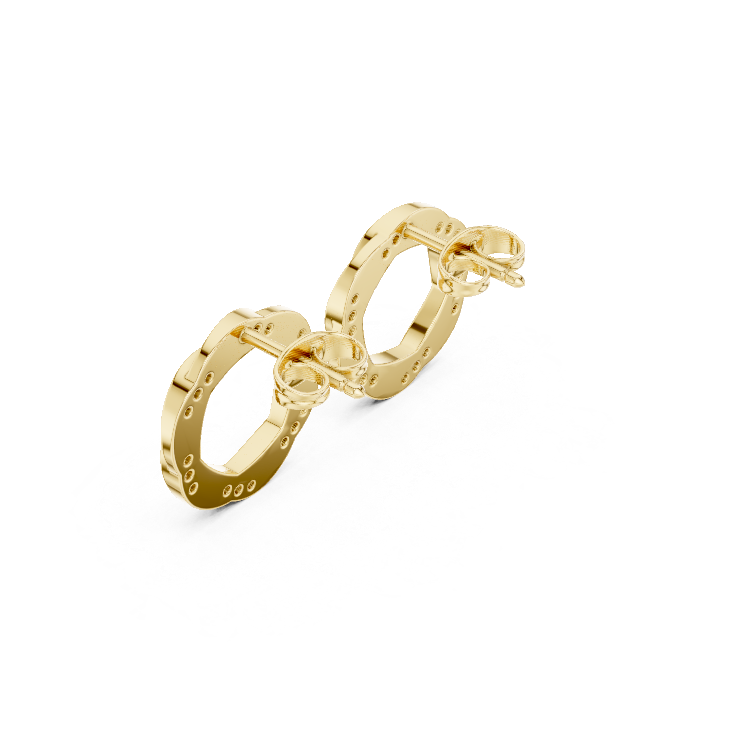 18kt Yellow Gold Diamond Studded Earrings - GJPJER34