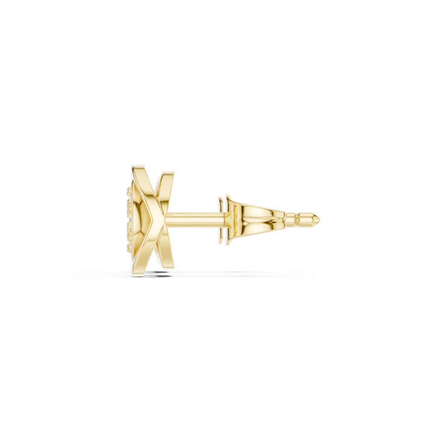 18kt Yellow Gold Diamond Studded Earrings - GJPJER37