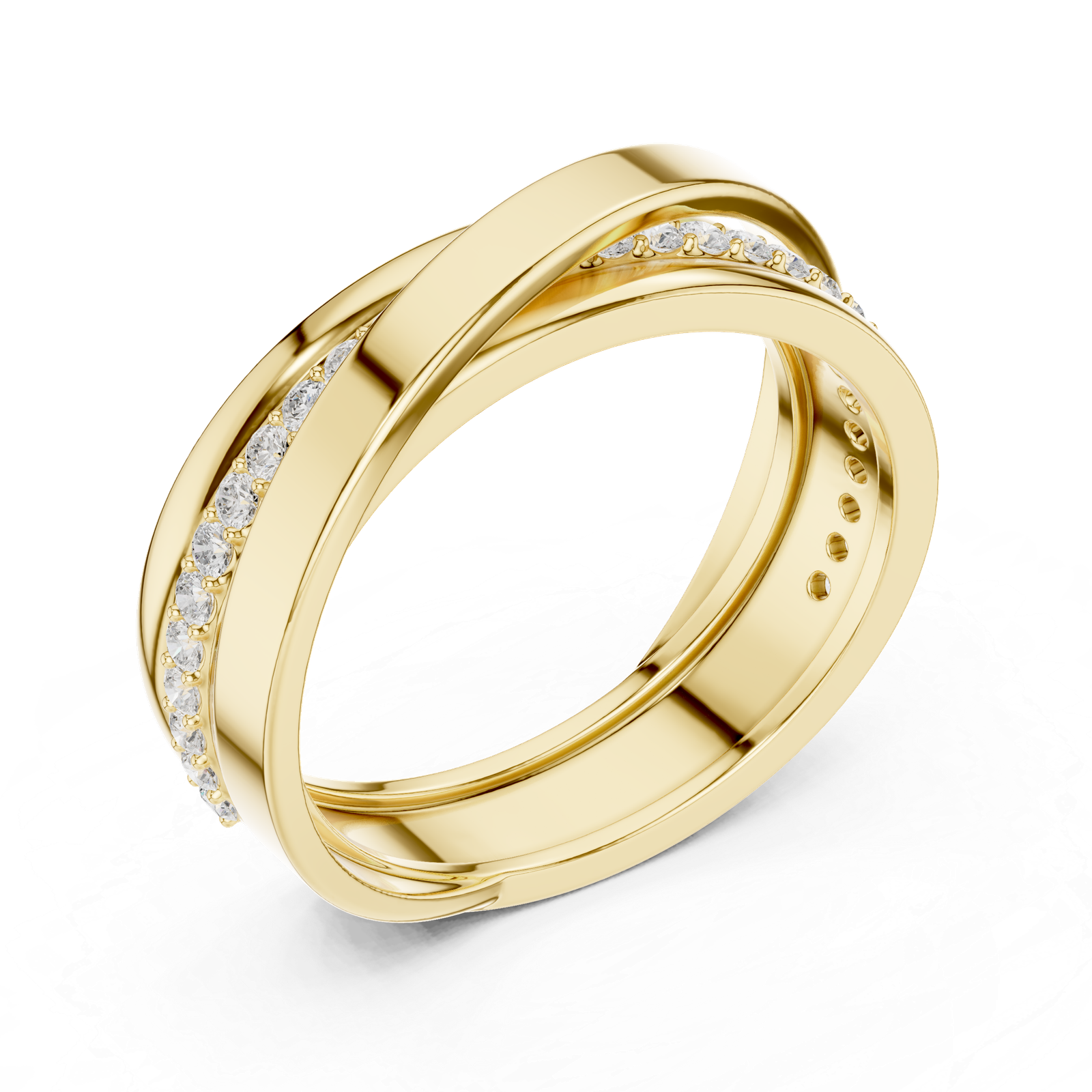 18kt Yellow Gold Men's Diamond Ring - GJPJGR30