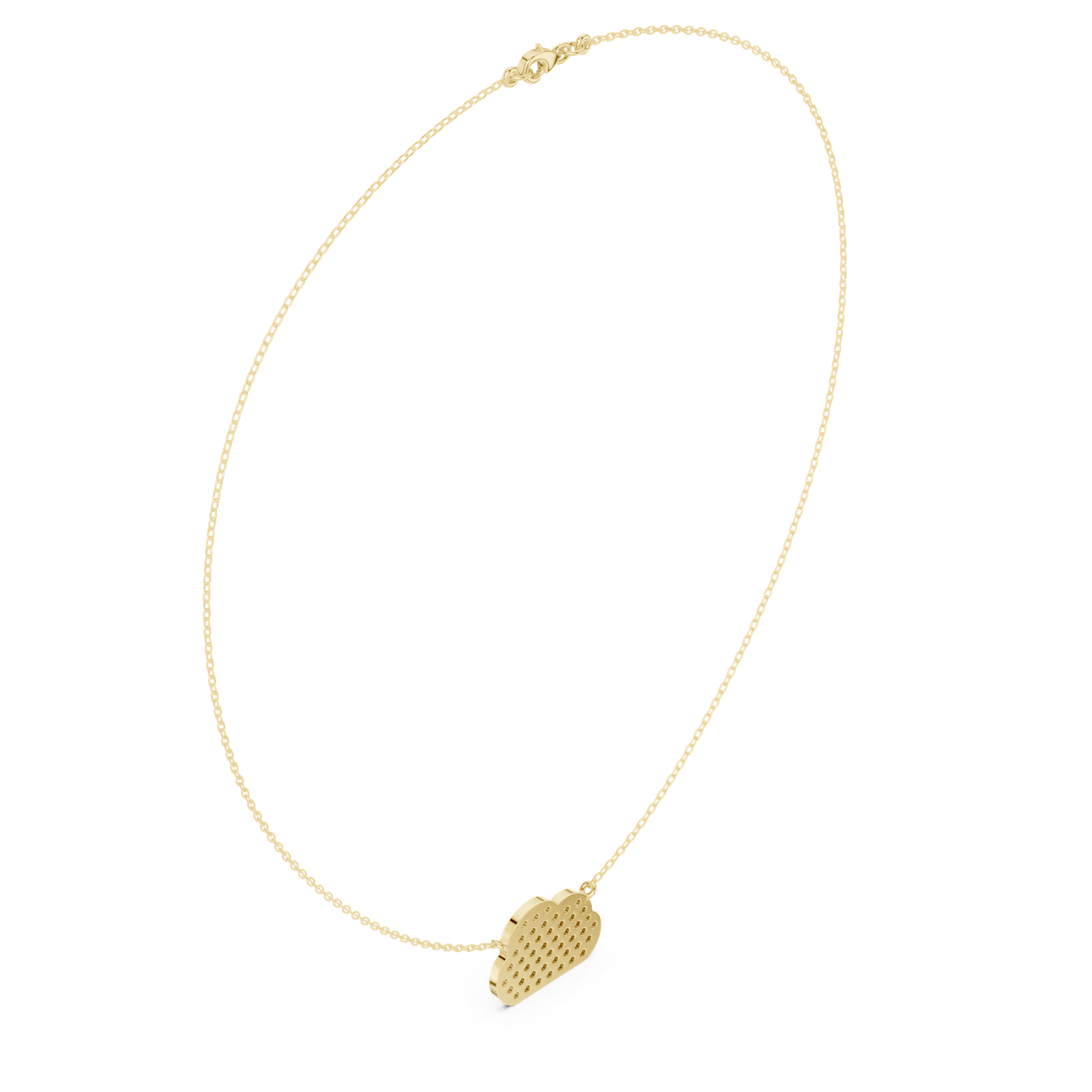 18kt Yellow Gold Diamond Delicate Necklace - GJPJN07