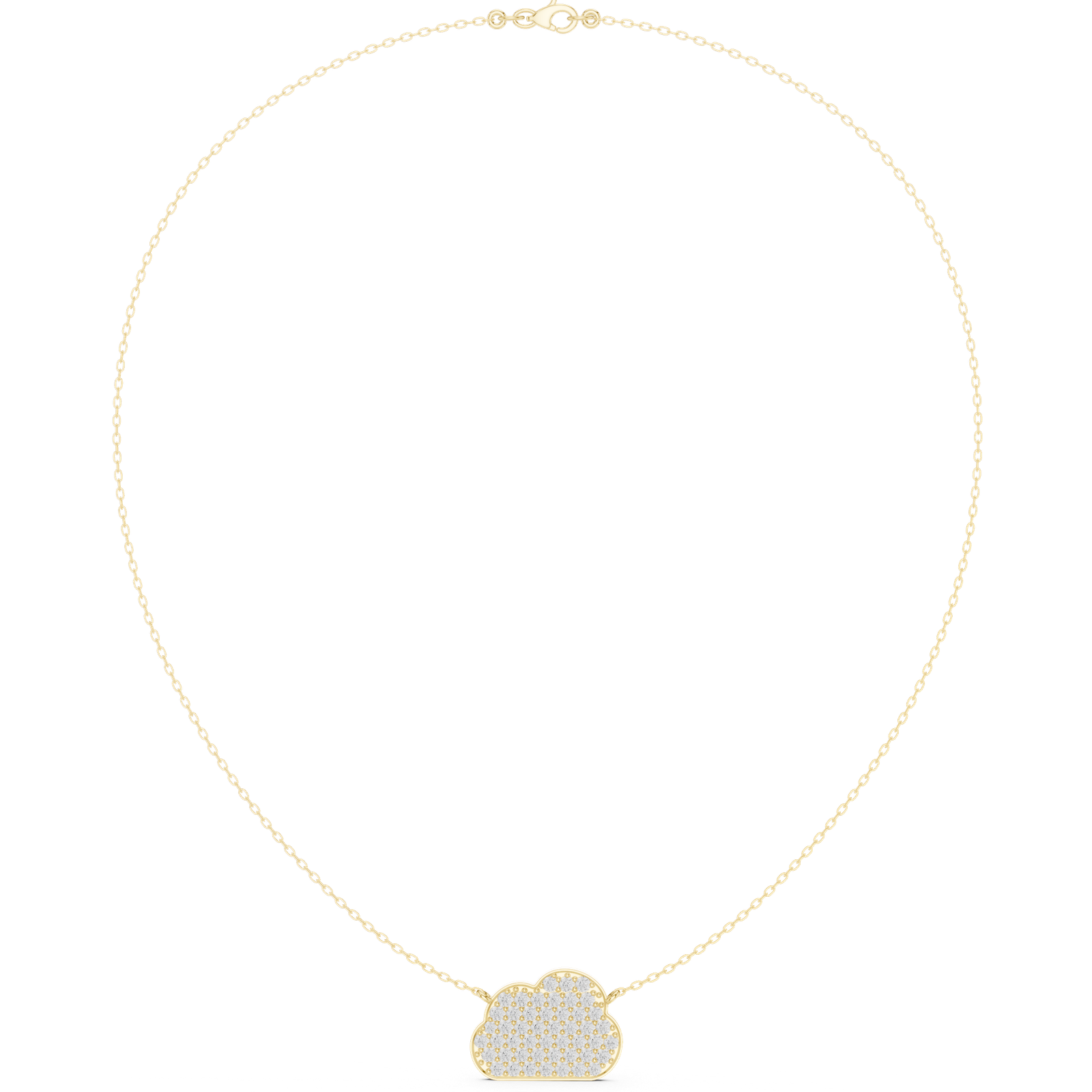 18kt Yellow Gold Diamond Delicate Necklace - GJPJN07