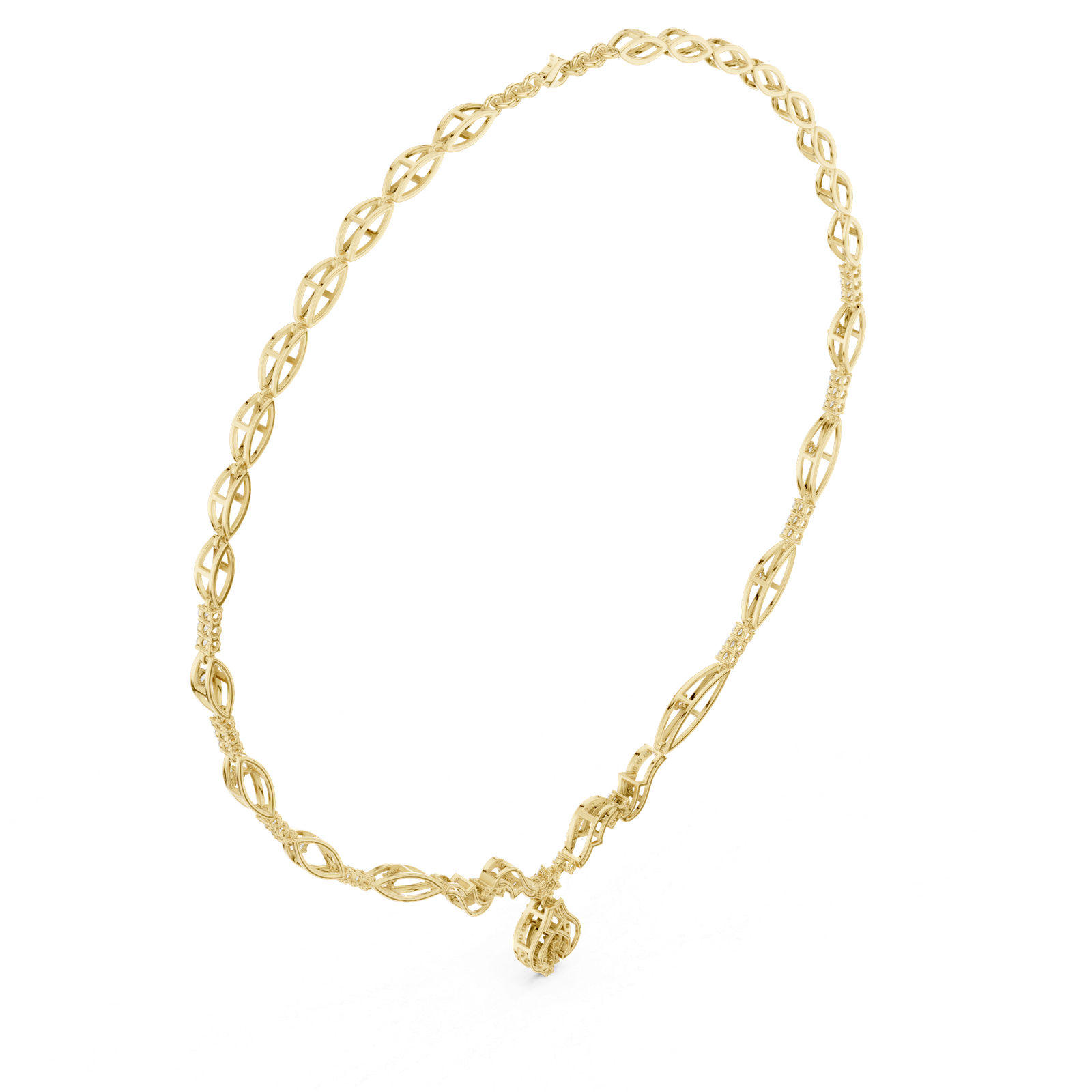 18kt Yellow Gold Diamond Delicate Necklace - GJPJN02