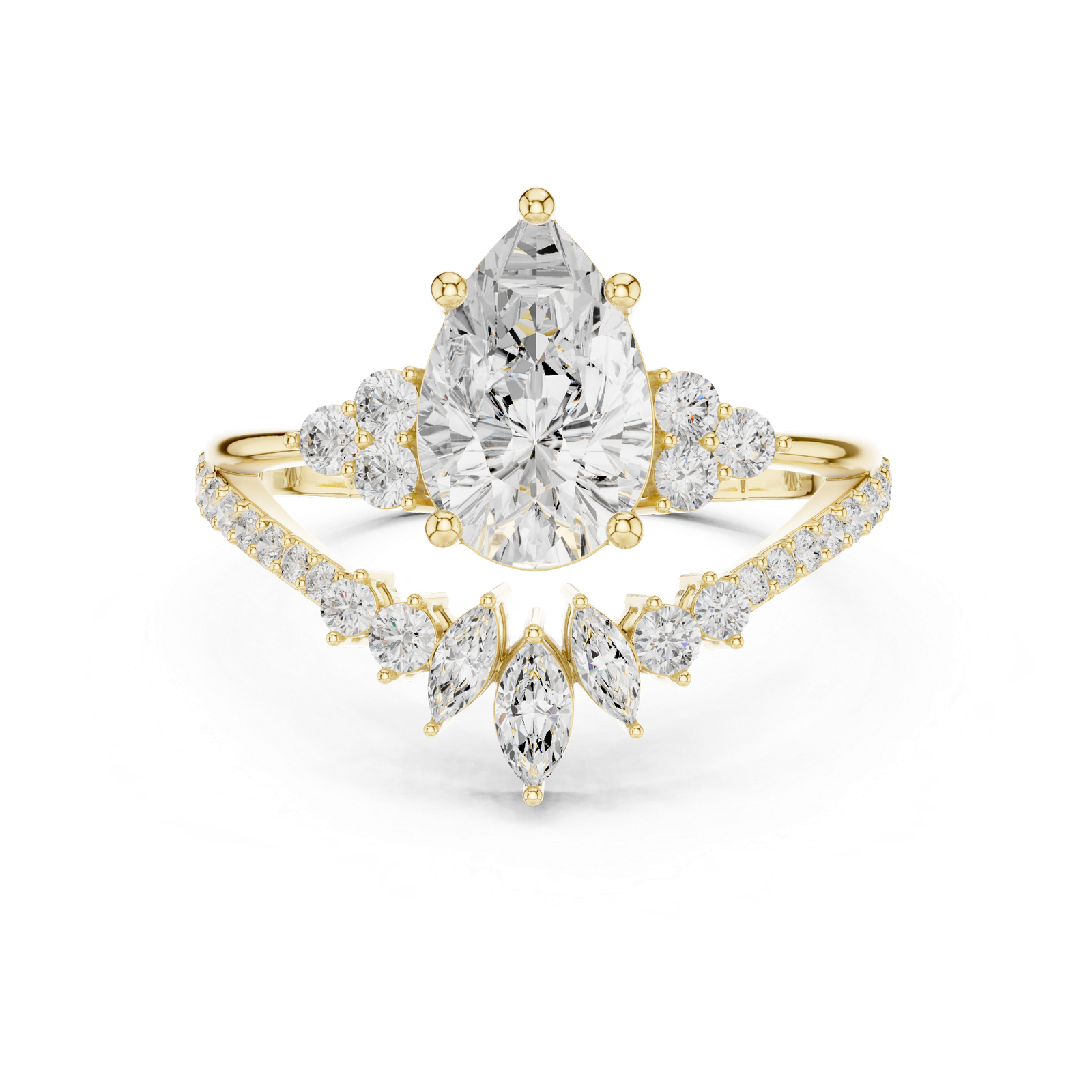 18kt Yellow Gold Ladies Diamond Ring - GJPJLR26